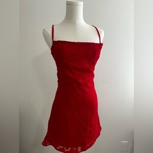 SHEIN Vibrant Red Mini Dress